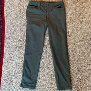 Green Lululemon ABC Slim 33x34 Pant
